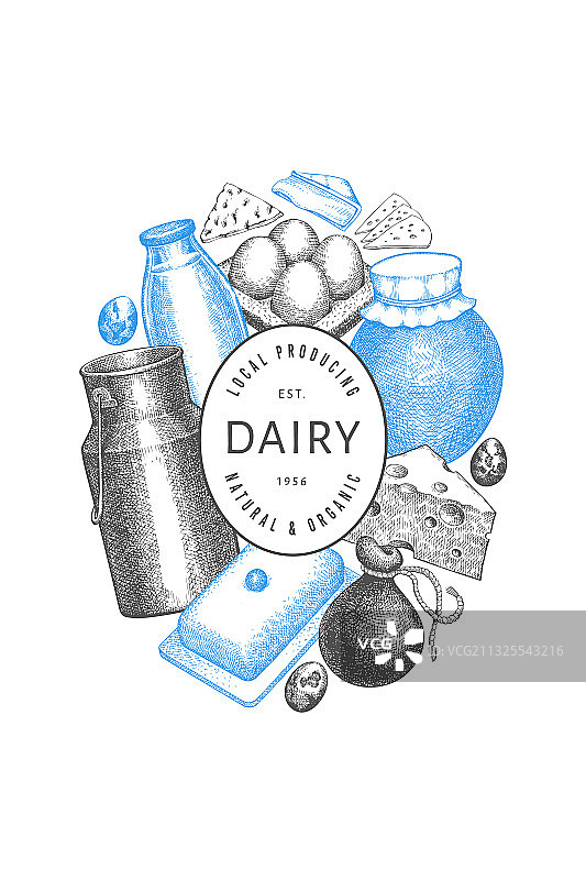 手绘乳制品农场食品设计模板图片素材