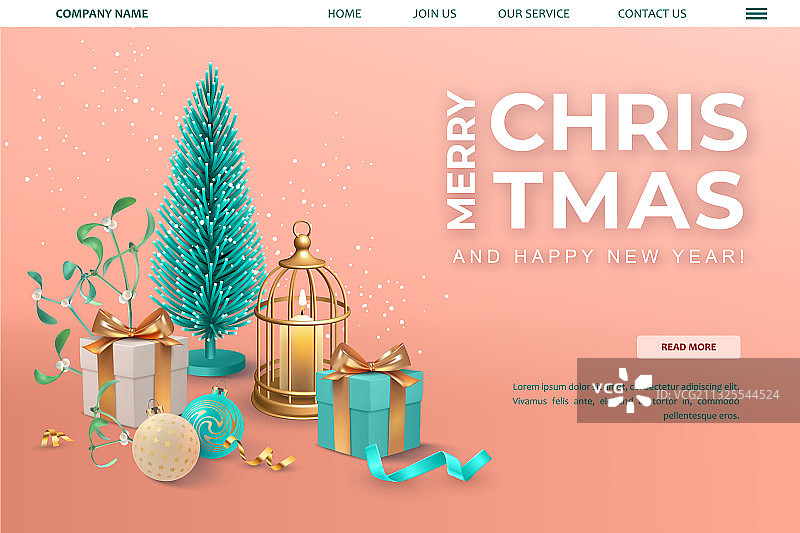 圣诞节网页背景模板图片素材