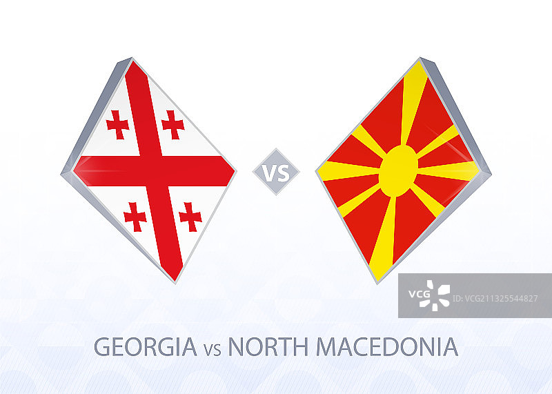 欧洲足球比赛：格鲁吉亚对阵北马其顿图片素材