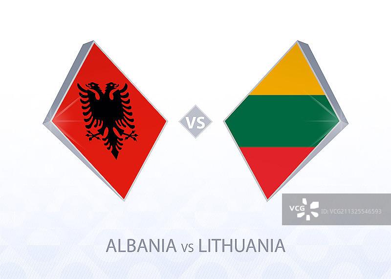 欧洲足球比赛：阿尔巴尼亚vs立陶宛图片素材