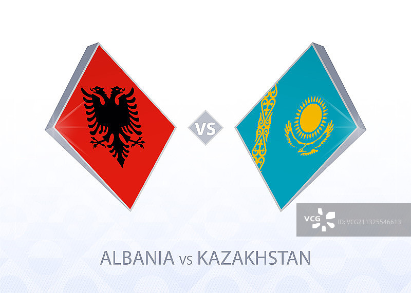 欧洲足球比赛：阿尔巴尼亚 vs 哈萨克斯坦图片素材