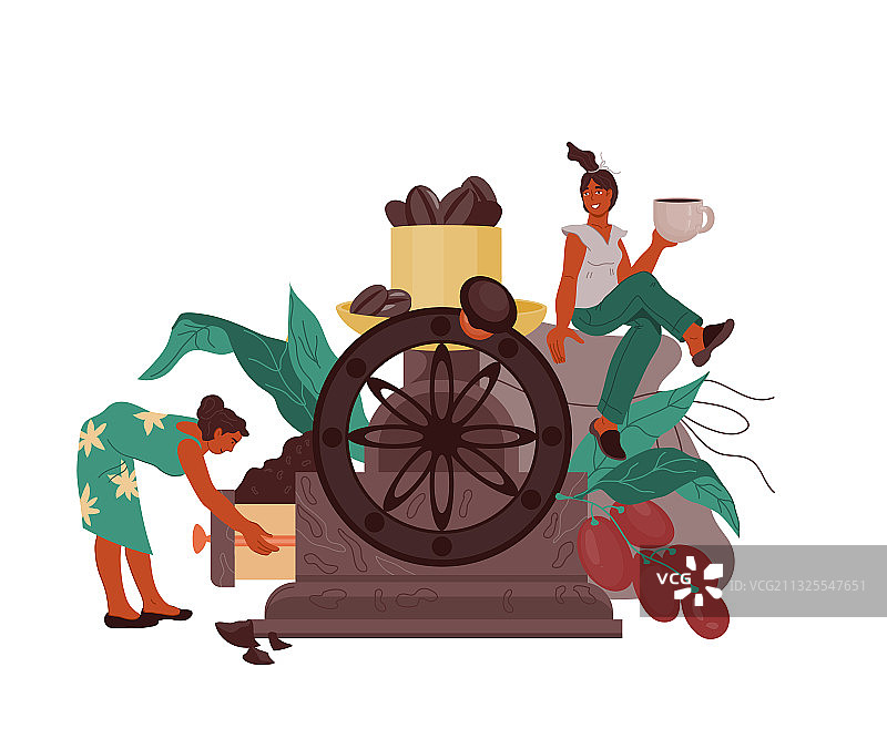 女性研磨咖啡豆的咖啡banner图片素材