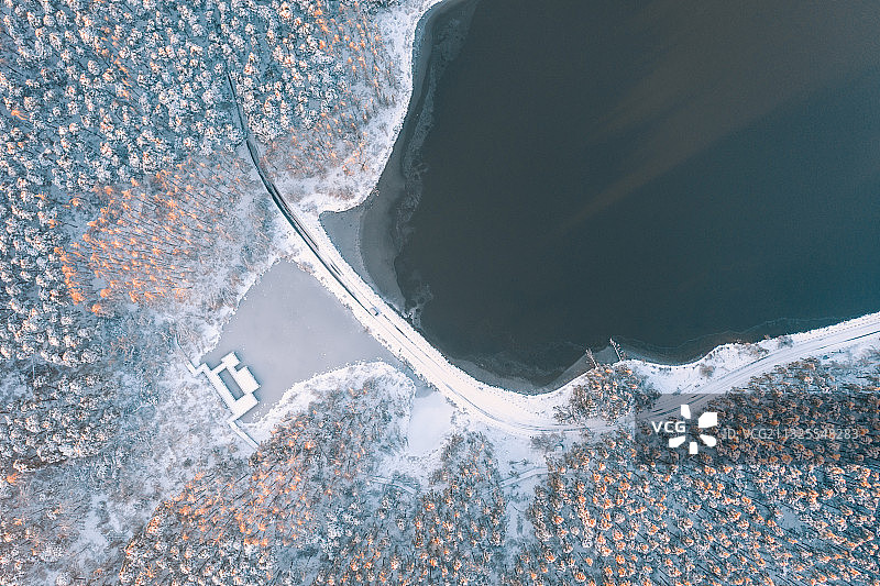 净月潭冬图片素材