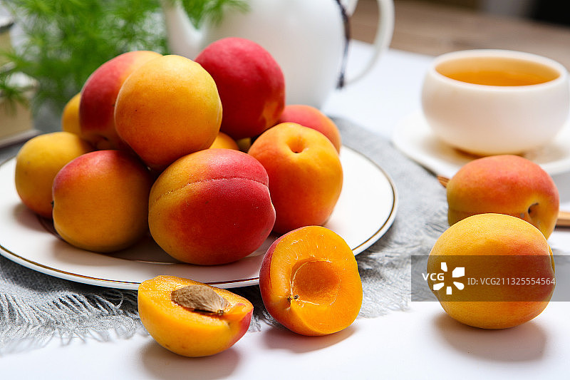 甜杏美味下午茶图片素材