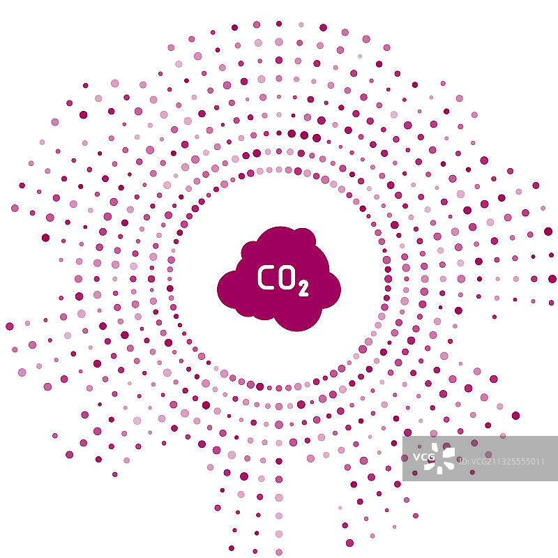 云朵图标中的紫色二氧化碳排放图片素材