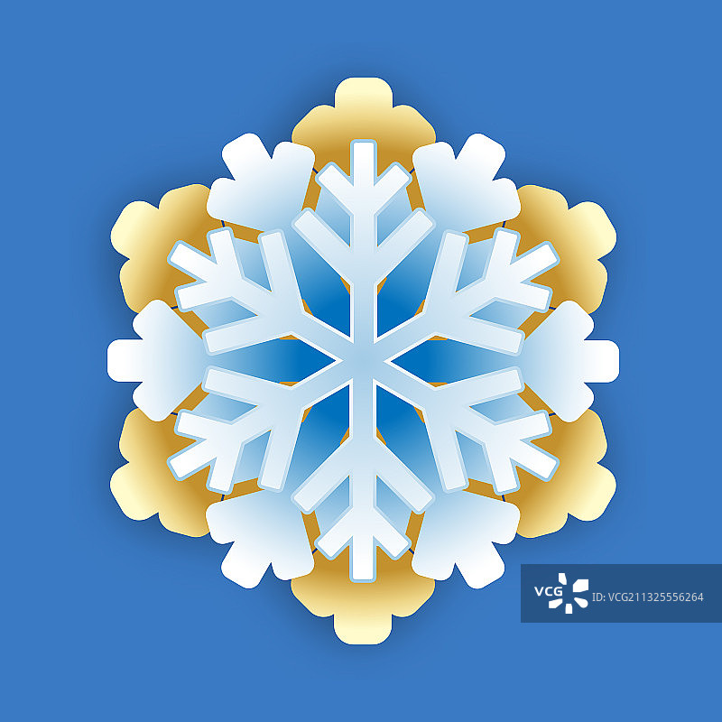 白色背景上的冬季雪花图片素材