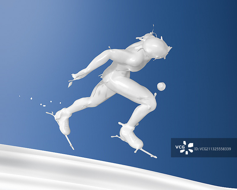 牛奶形态人物短道速滑图片素材