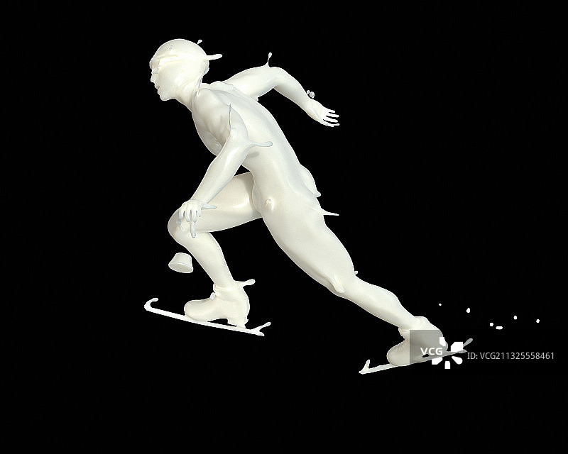 牛奶形态人物短道速滑图片素材