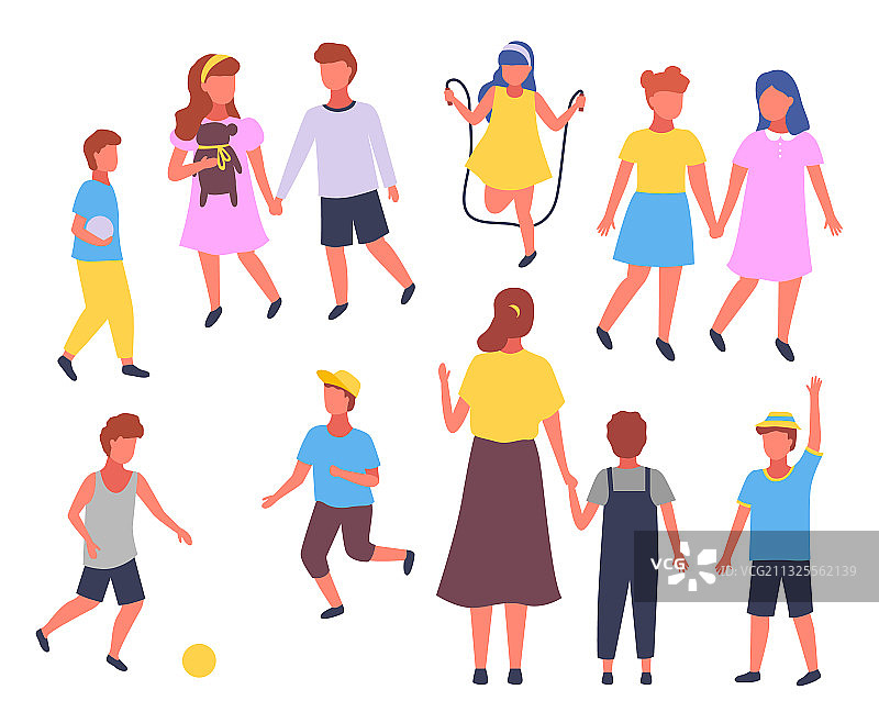 小学生群体图片素材