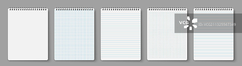 笔记本线条方格点日记模板记事本图片素材