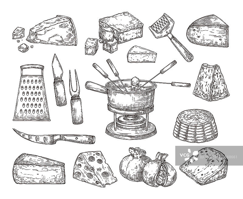 各种奶酪火锅食材图片素材