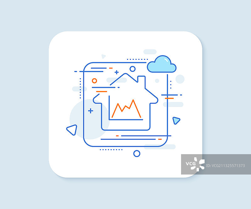 折线图图标金融图表符号图片素材