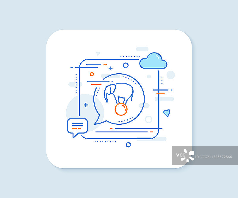 马戏团小象平衡球线条图标图片素材