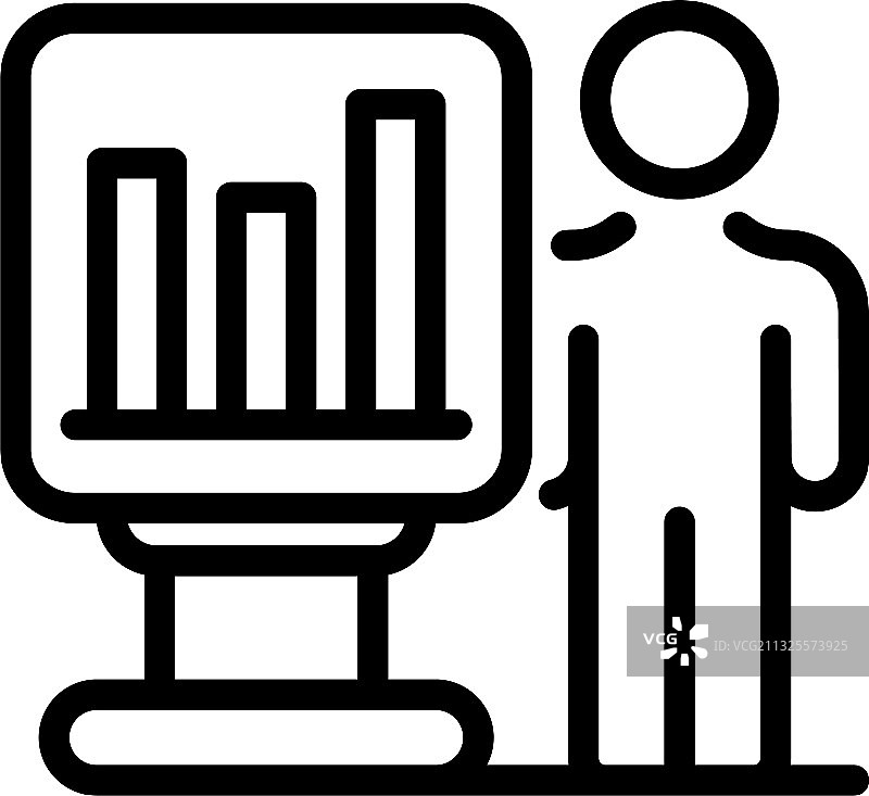 报表会议图标轮廓样式图片素材