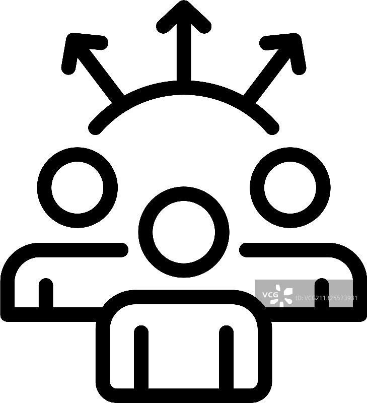 管理会议图标轮廓样式图片素材