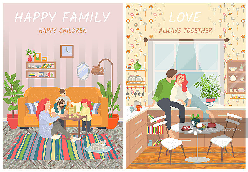 幸福家庭，爱永远相伴图片素材
