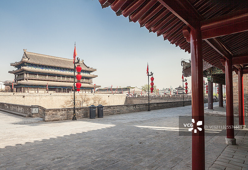 西安明城墙景区图片素材