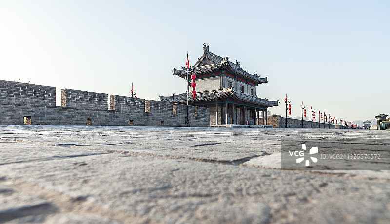 西安明城墙景区图片素材