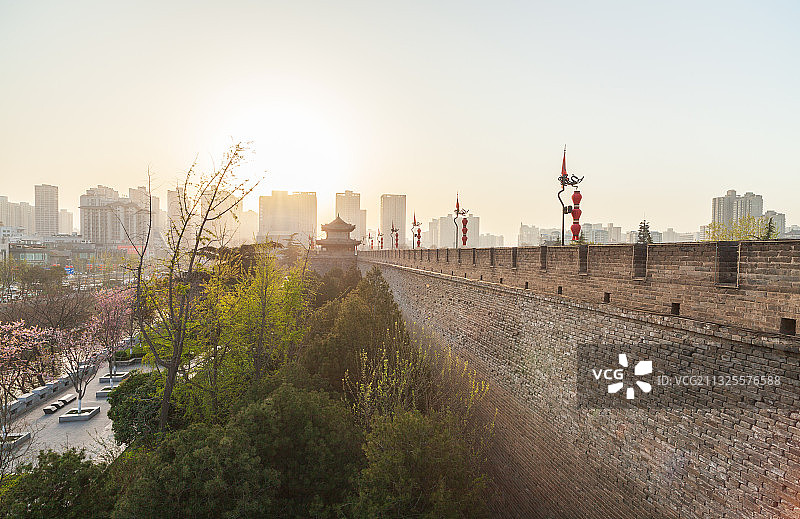 西安明城墙景区图片素材