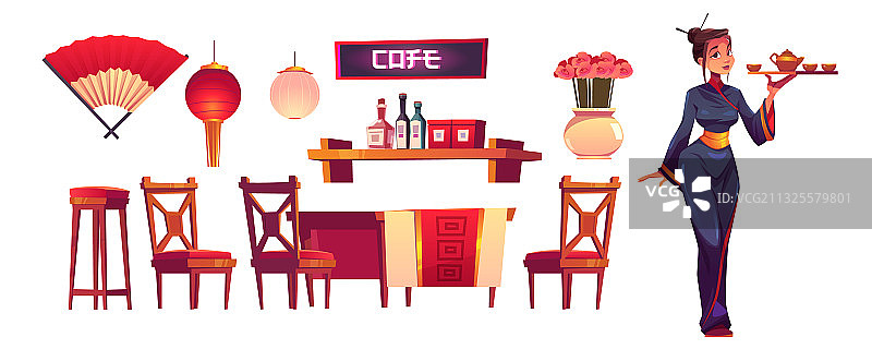 中餐馆员工物品素材图片素材