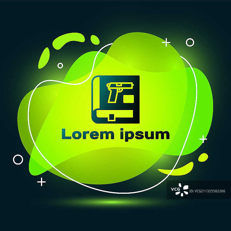 黑色书籍与手枪图标图片素材