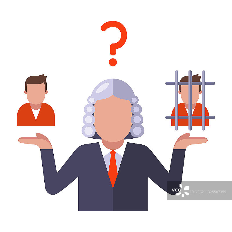 法官对个人罪行做出判决图片素材