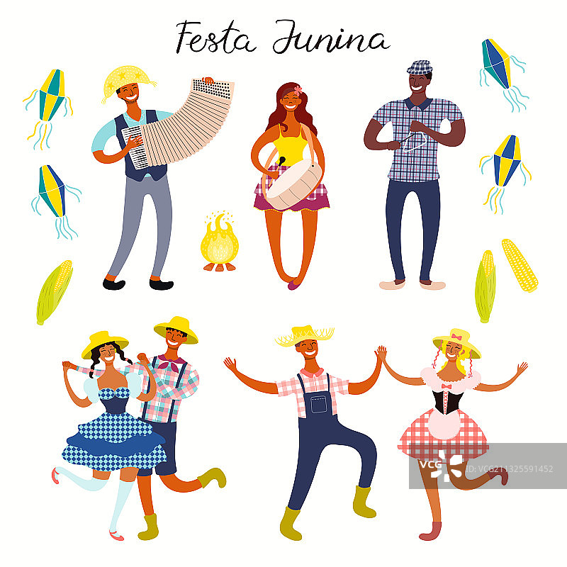 Festa Junina人物套装图片素材