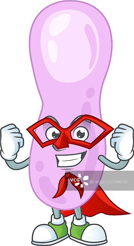 肉毒梭菌的超级英雄形象图片素材