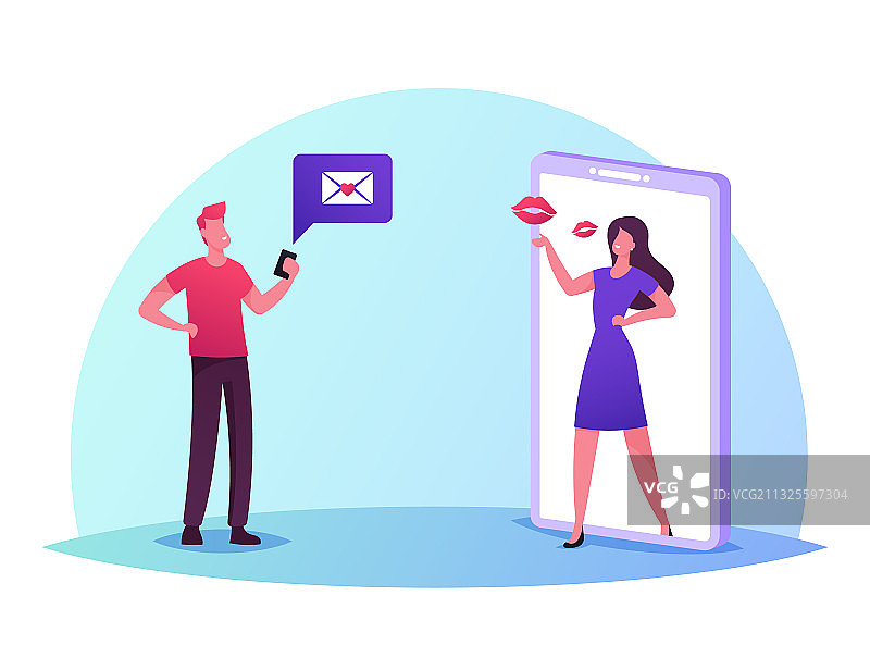 Web约会恋爱人际关系概念图片素材