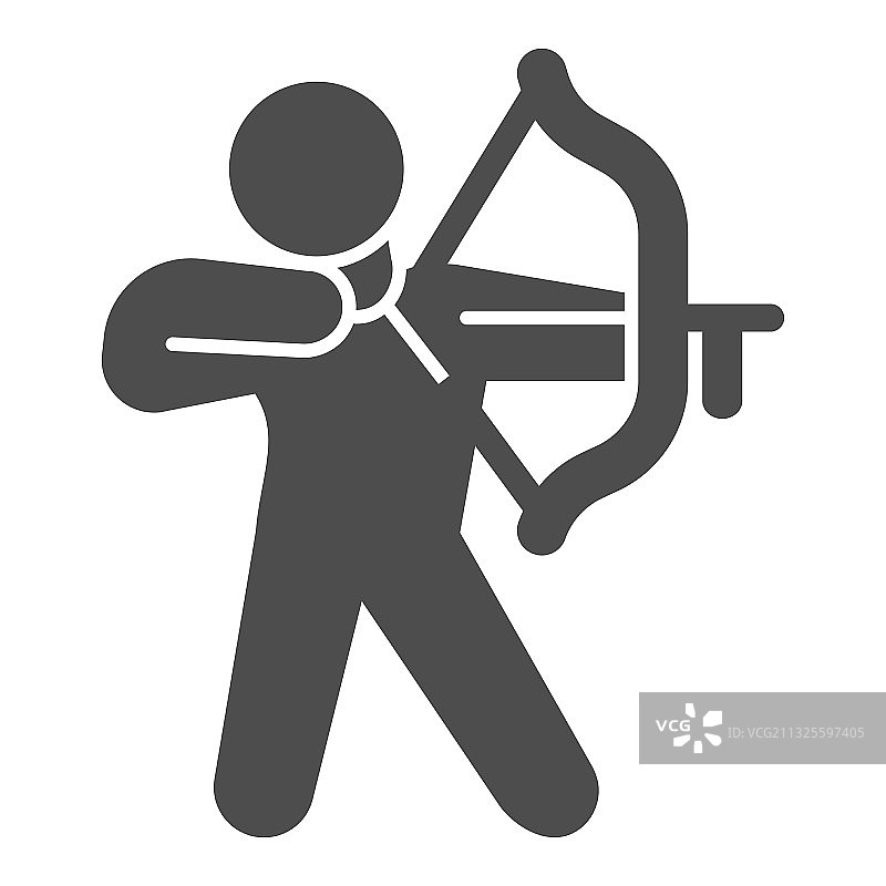 弓箭手自卫概念图标图片素材