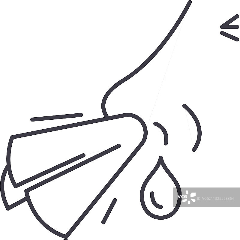 流鼻涕线性图标图片素材