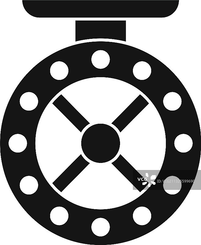 鱼线轮手柄图标简约风格图片素材