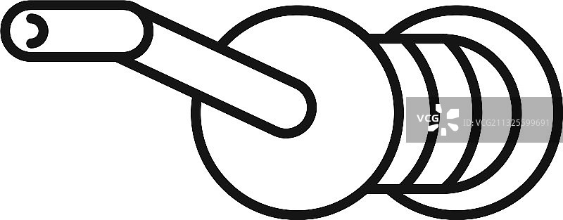 鱼线轮廓图标图片素材