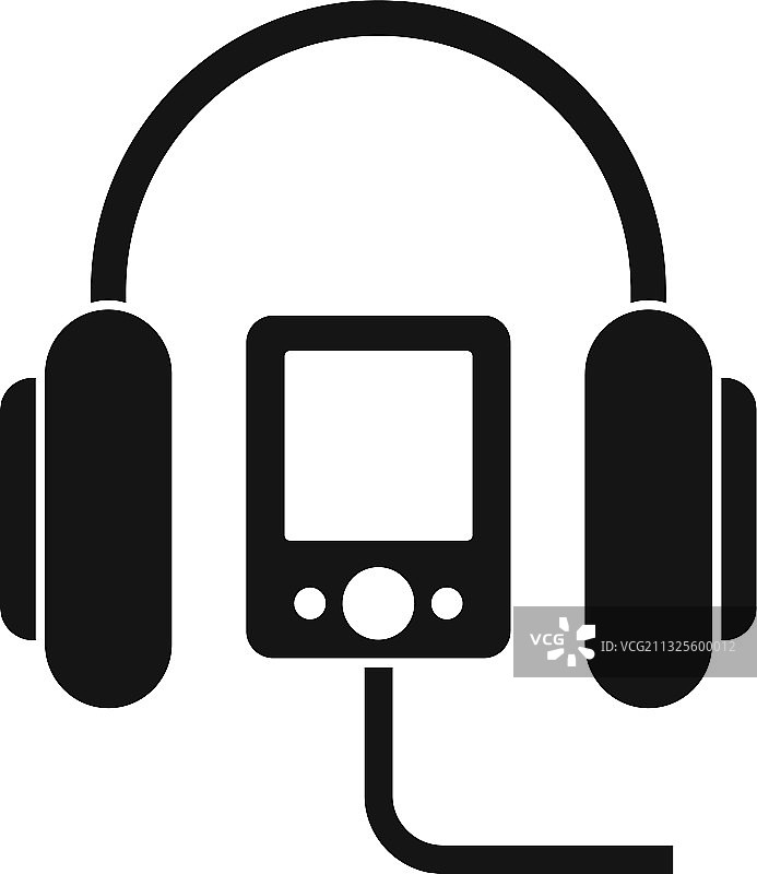 引导音乐播放器图标简约风格图片素材