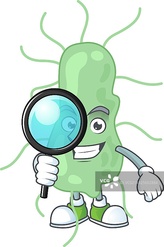 卡通画概念沙门氏菌工作图片素材