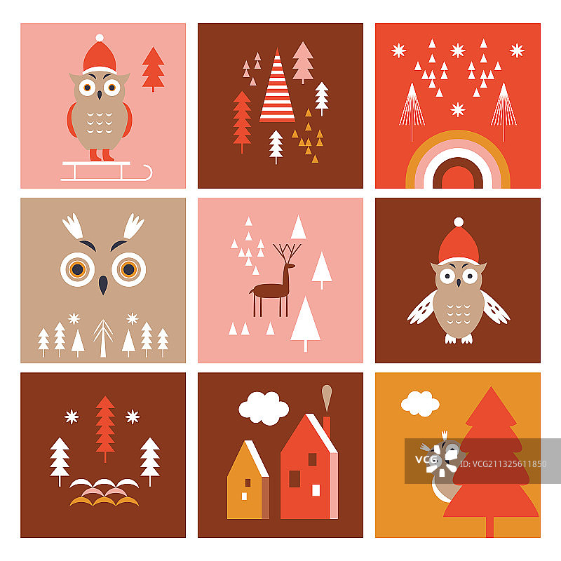 极简风格圣诞主题图片合集图片素材