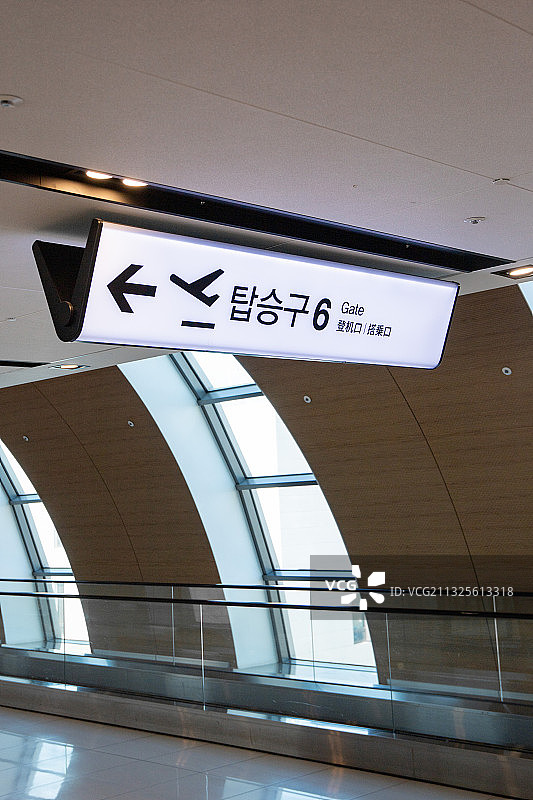韩国机场登机口标牌图片素材