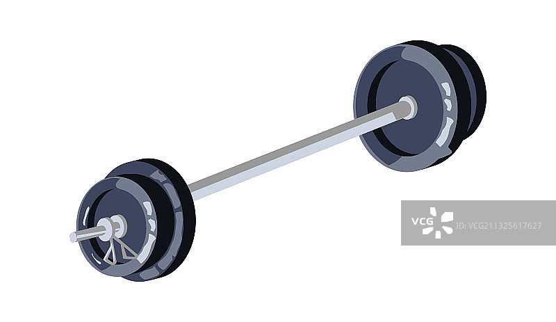 用于运动训练的杠铃大重量器械图片素材