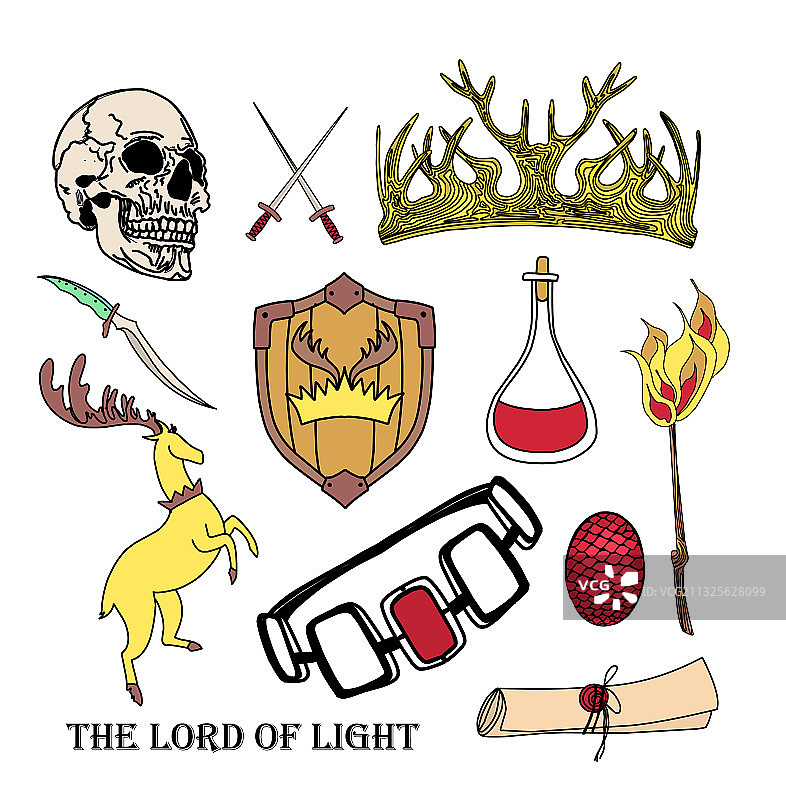 魔法巫术物品图案符号图片素材