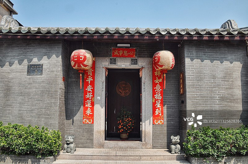 潮州古城陈氏庭院 灯笼图片素材