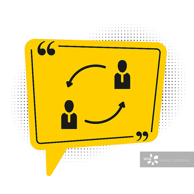 白色背景上的黑色人力资源图标图片素材