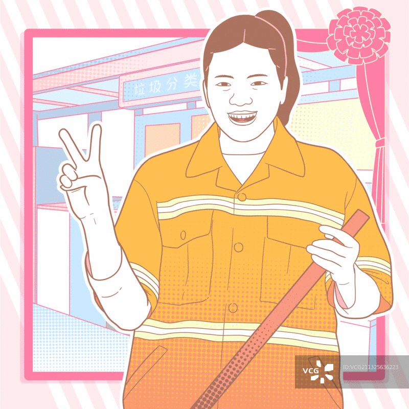 劳动节海报-环卫工人图片素材