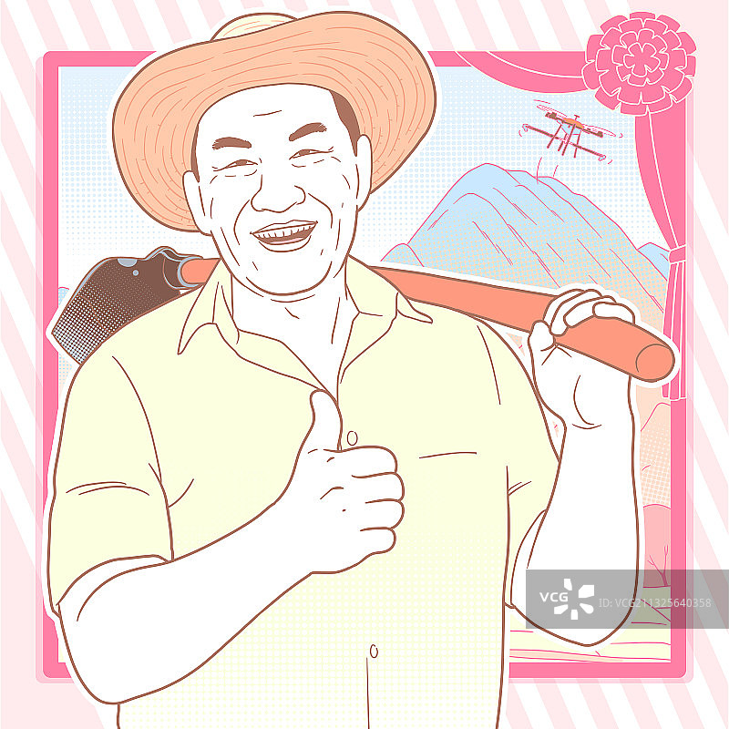 劳动节海报-农民伯伯图片素材