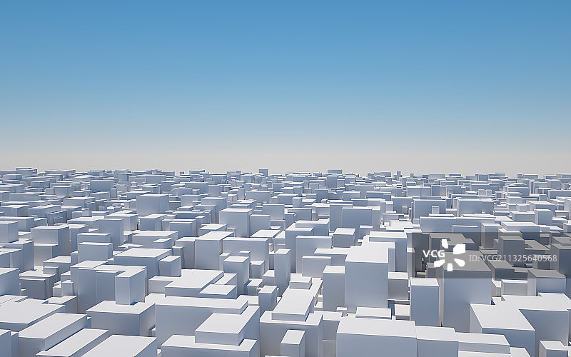 白色多立方体城市背景图片素材