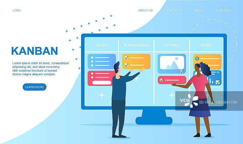 敏捷软件开发和看板图片素材