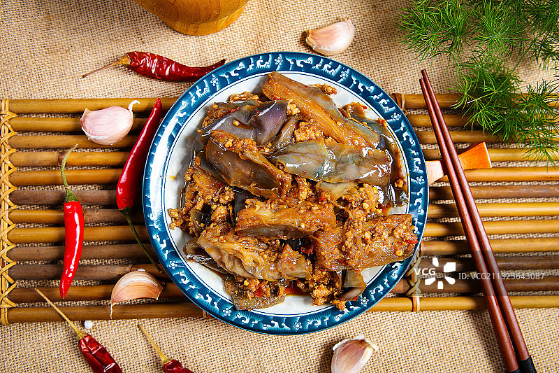 中国菜肉沫茄子图片素材
