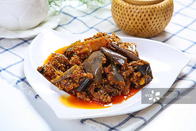 中国菜肉沫茄子图片素材