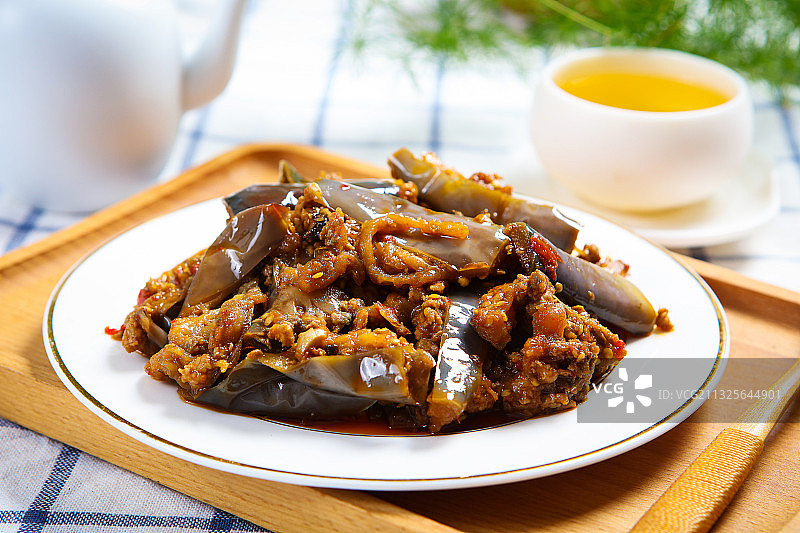 中国菜肉沫茄子图片素材