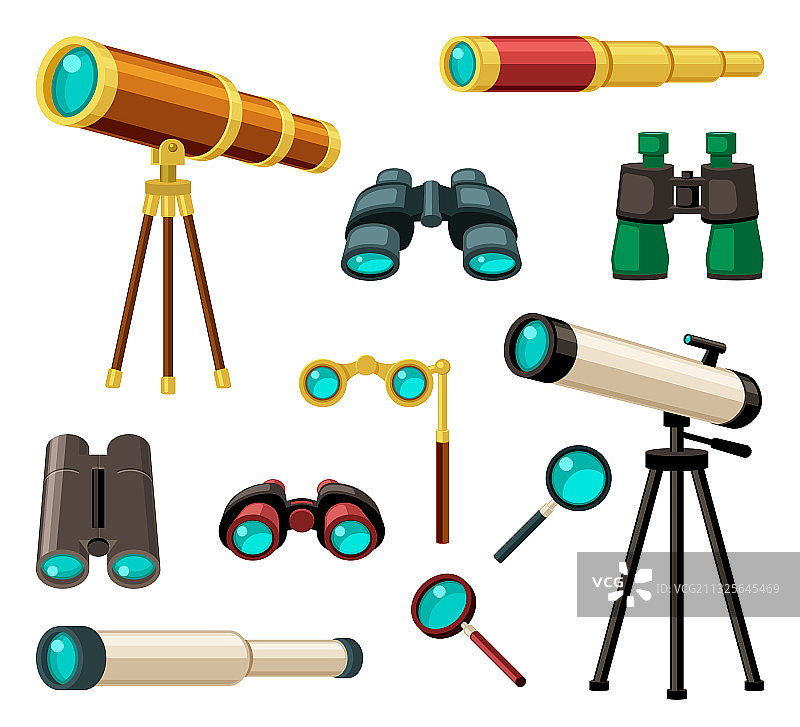 时尚金色光学仪器套装图片素材