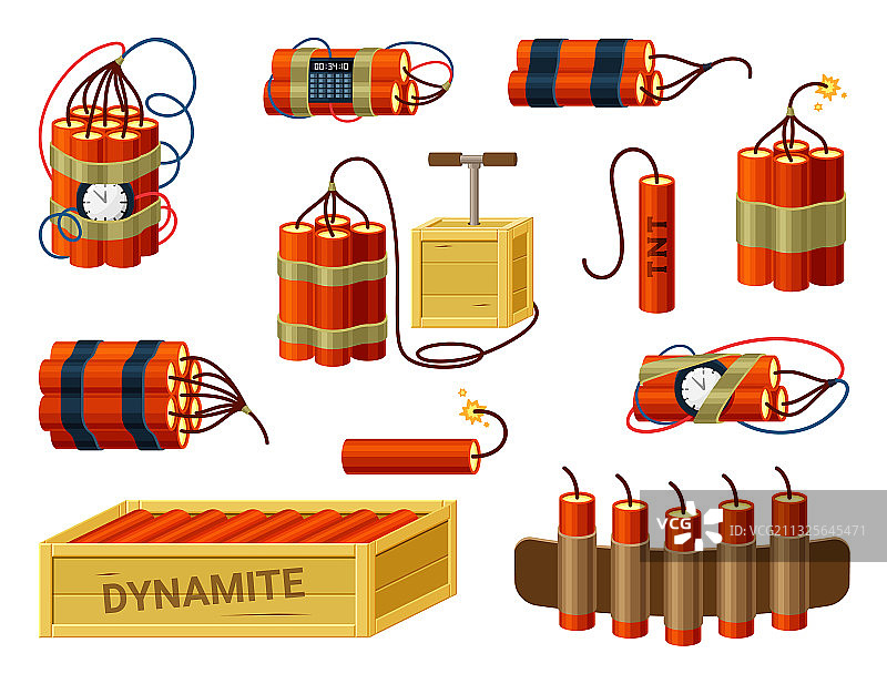 炸药捆套装盒，含预制炸药图片素材